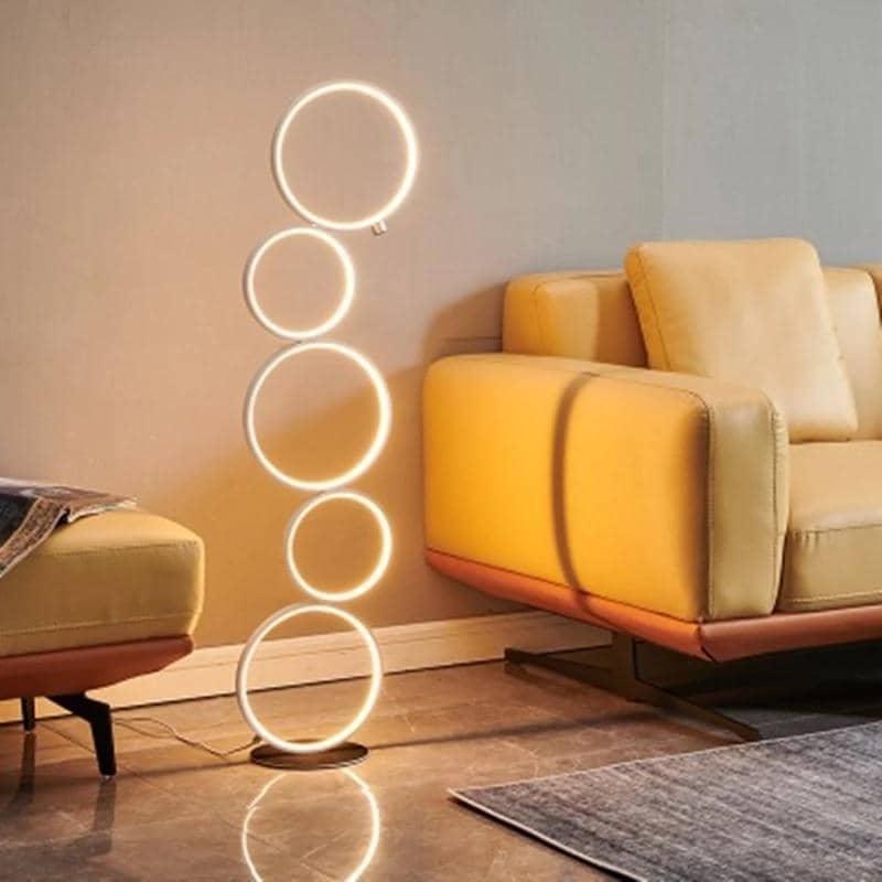 Vertical Five Rings Floor Lamp - Unique & Modern Lighting for Home Decor