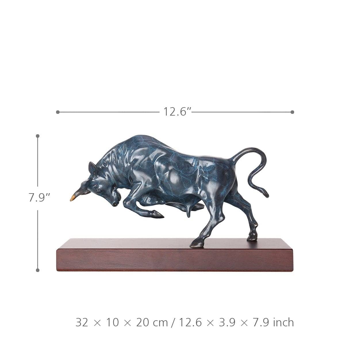 Vigorous Bull Copper Sculpture - Modern & Stylish Home Decor Accent