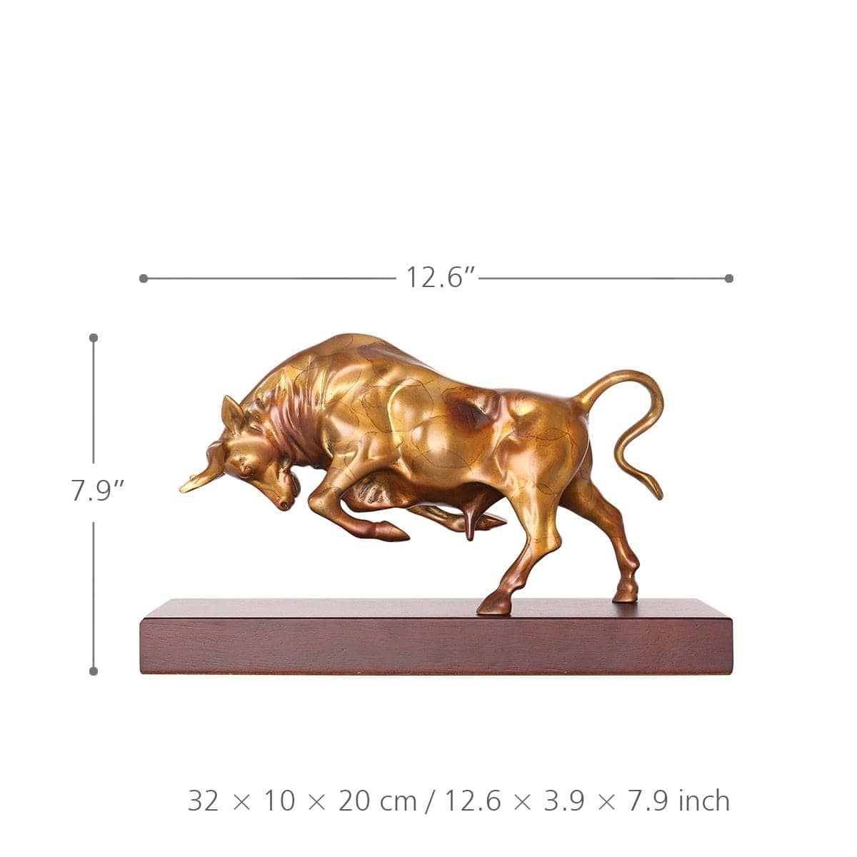 Vigorous Bull Copper Sculpture - Modern & Stylish Home Decor Accent