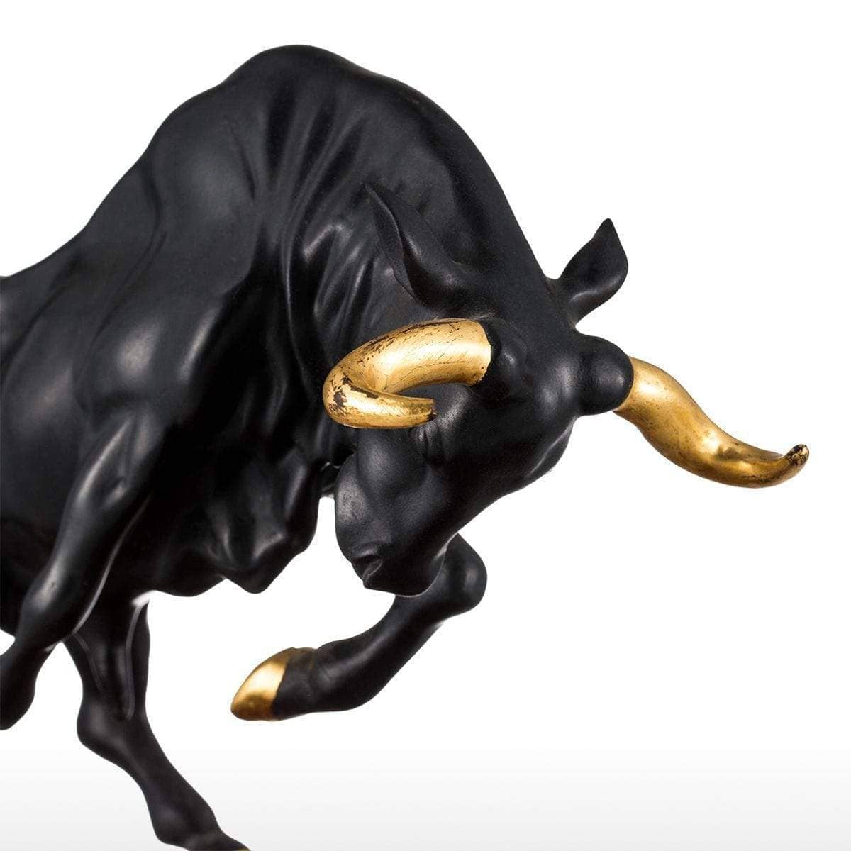 Vigorous Bull Copper Sculpture - Modern & Stylish Home Decor Accent