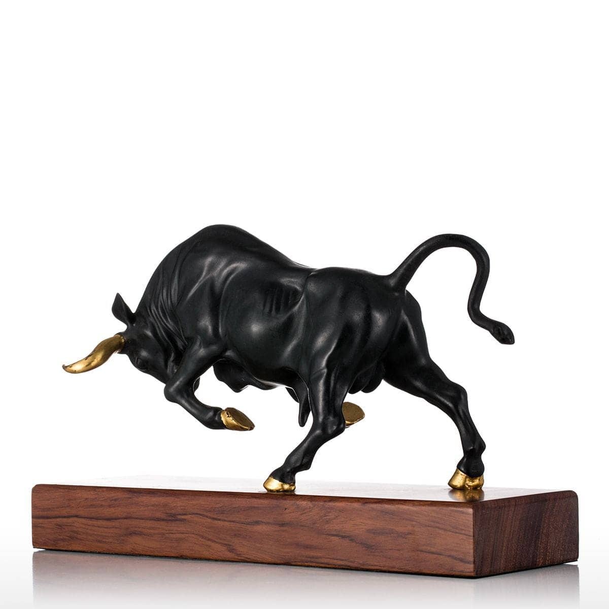 Vigorous Bull Copper Sculpture - Modern & Stylish Home Decor Accent