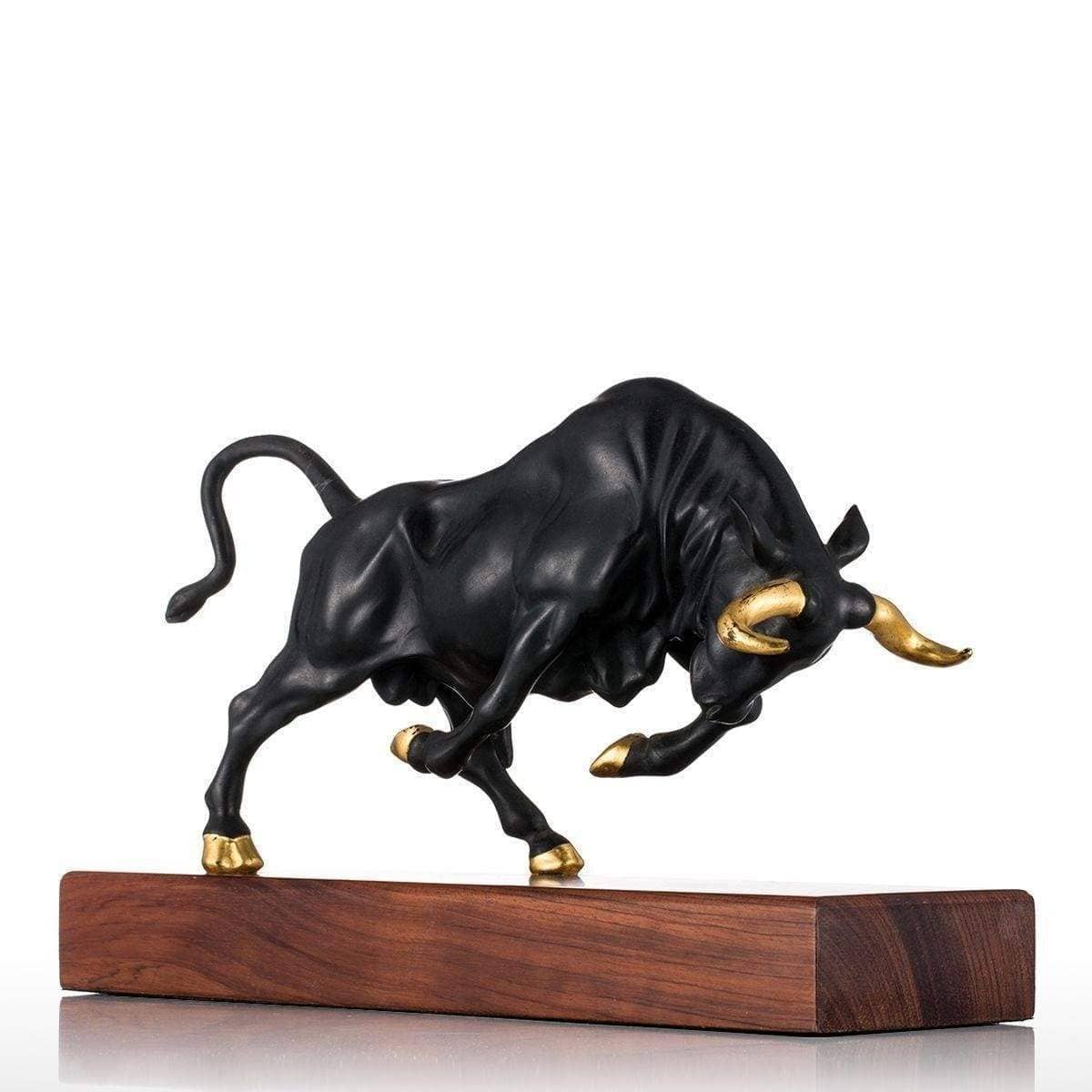 Vigorous Bull Copper Sculpture - Modern & Stylish Home Decor Accent