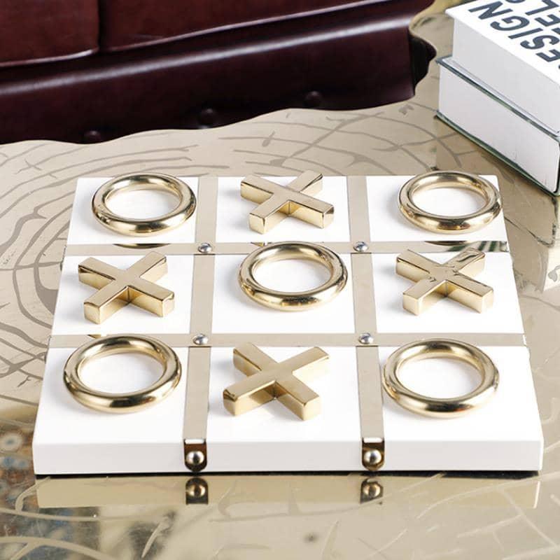 Wooden XO Board Game Display - Artistic & Stylish Home Decor Accessory