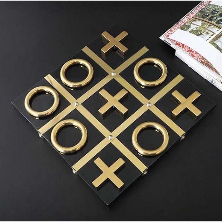 Wooden XO Board Game Display - Artistic & Stylish Home Decor Accessory