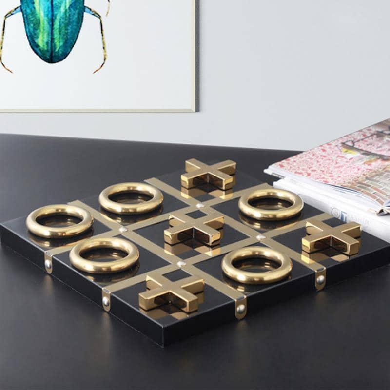 Wooden XO Board Game Display - Artistic & Stylish Home Decor Accessory