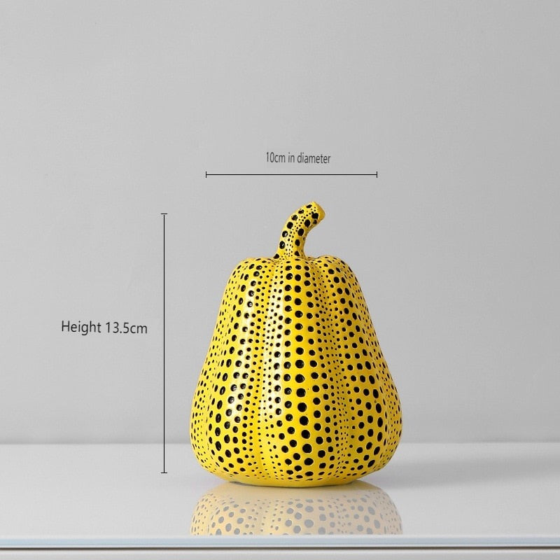 Yayoi Kusama's Iconic Art - Modern Wave Point Pumpkin Statue