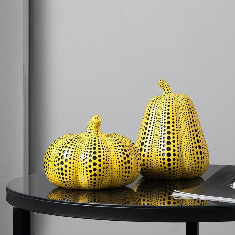 Yayoi Kusama's Iconic Art - Modern Wave Point Pumpkin Statue