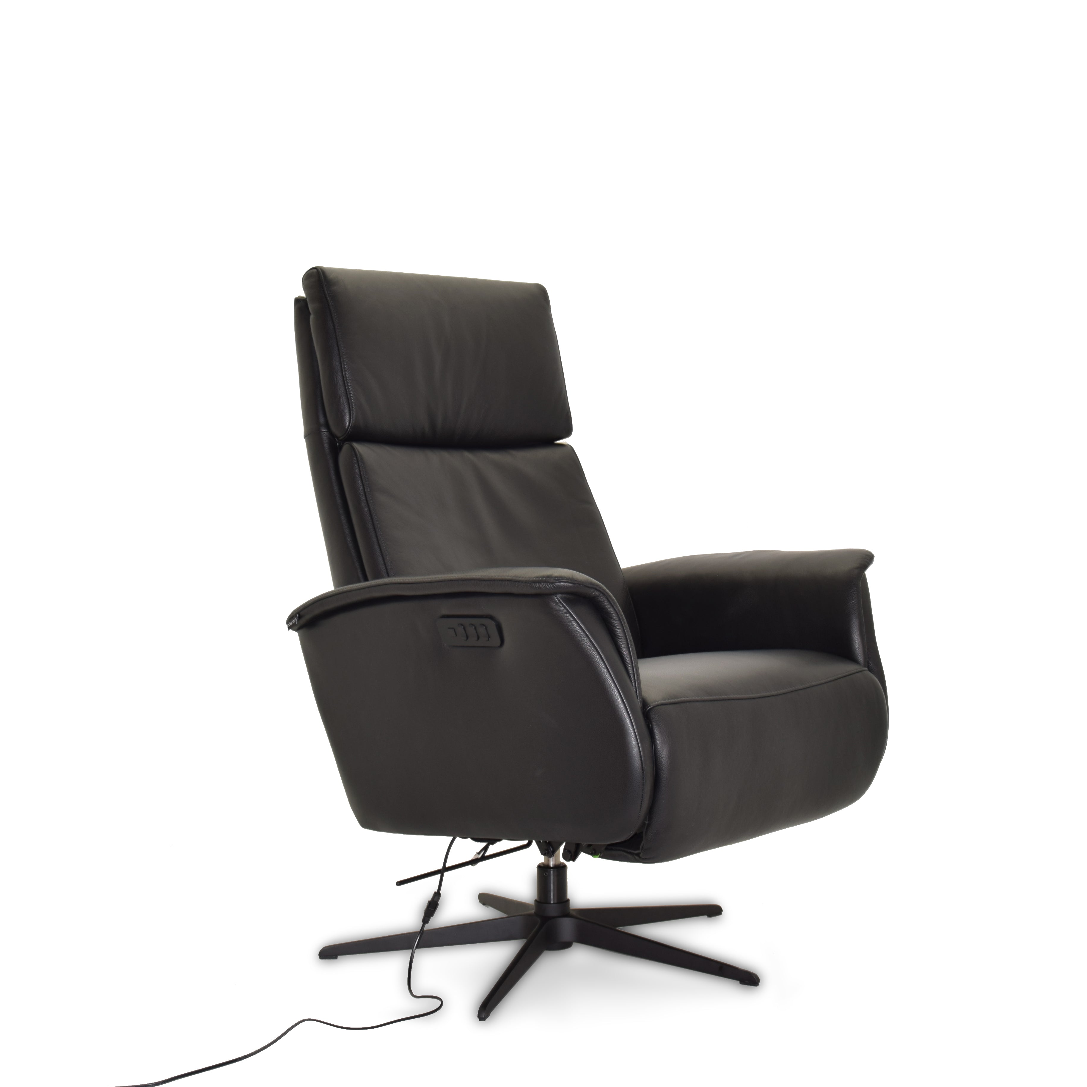 Corvette Relaxing Swivel And Electric Black Recliner Lounge Chair Hkp-8007Mf3El3Gl-Bl-374