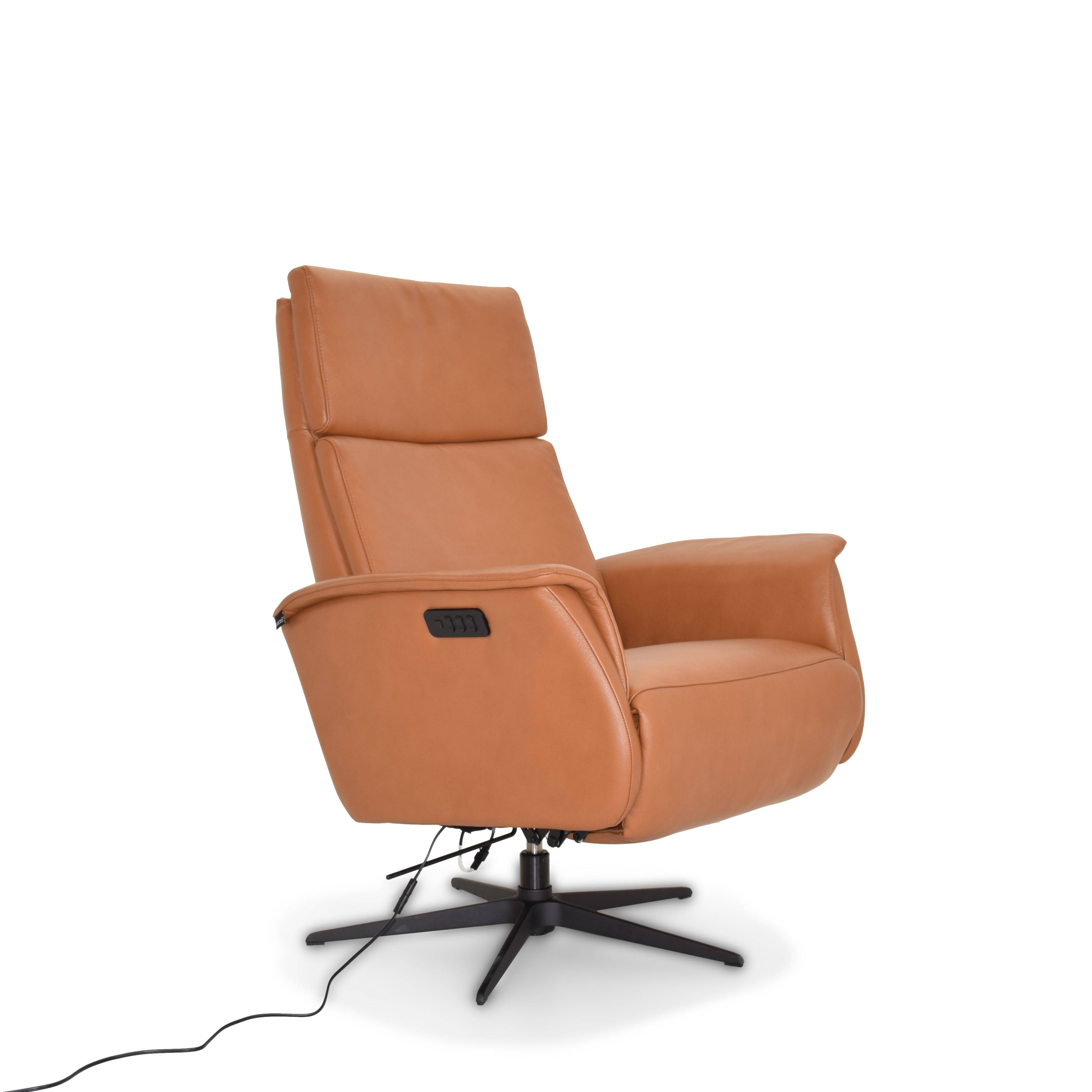 Corvette Relaxing Swivel And Electric Orange Recliner Lounge Chair Hkp-8007Mf3El3Gl-Br-376