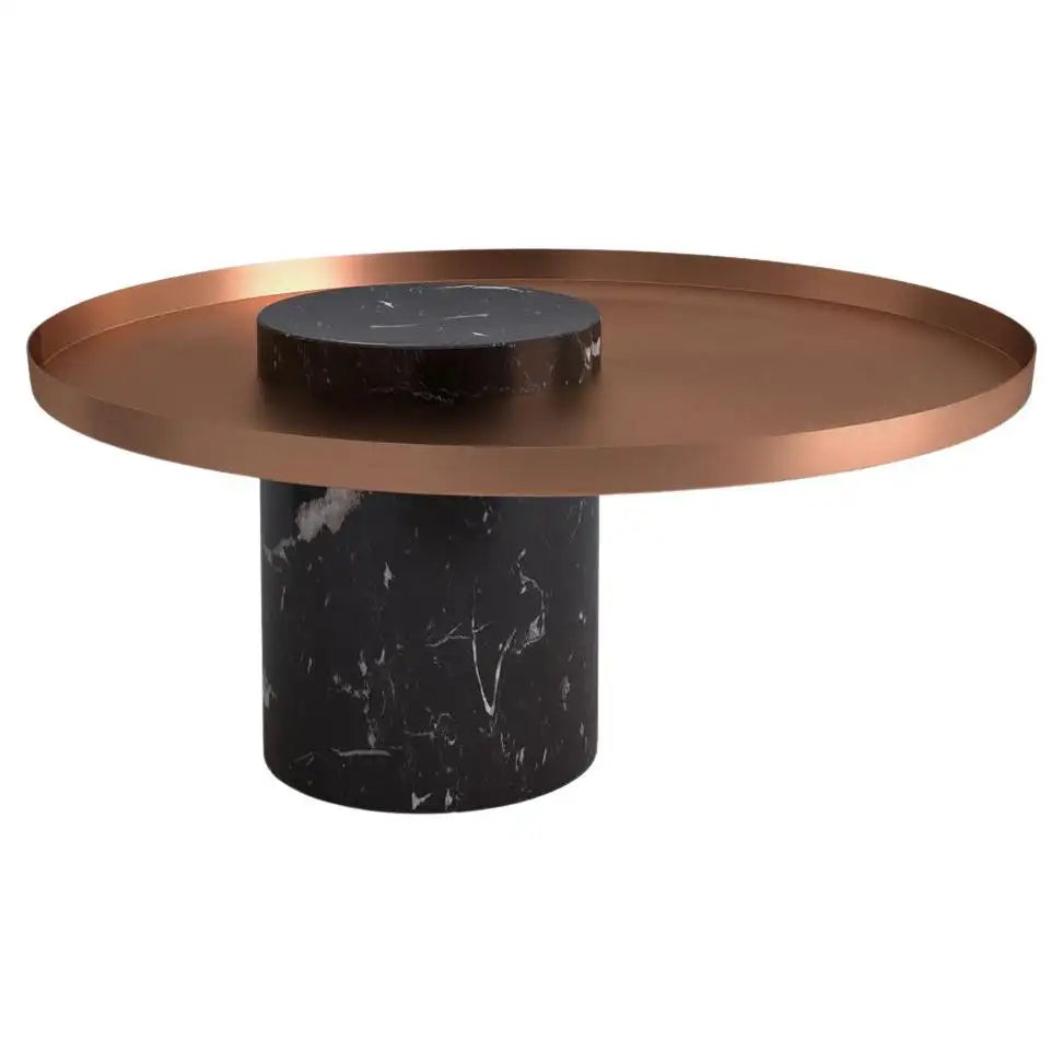 Solid Black Marble Side Table  St8699-70