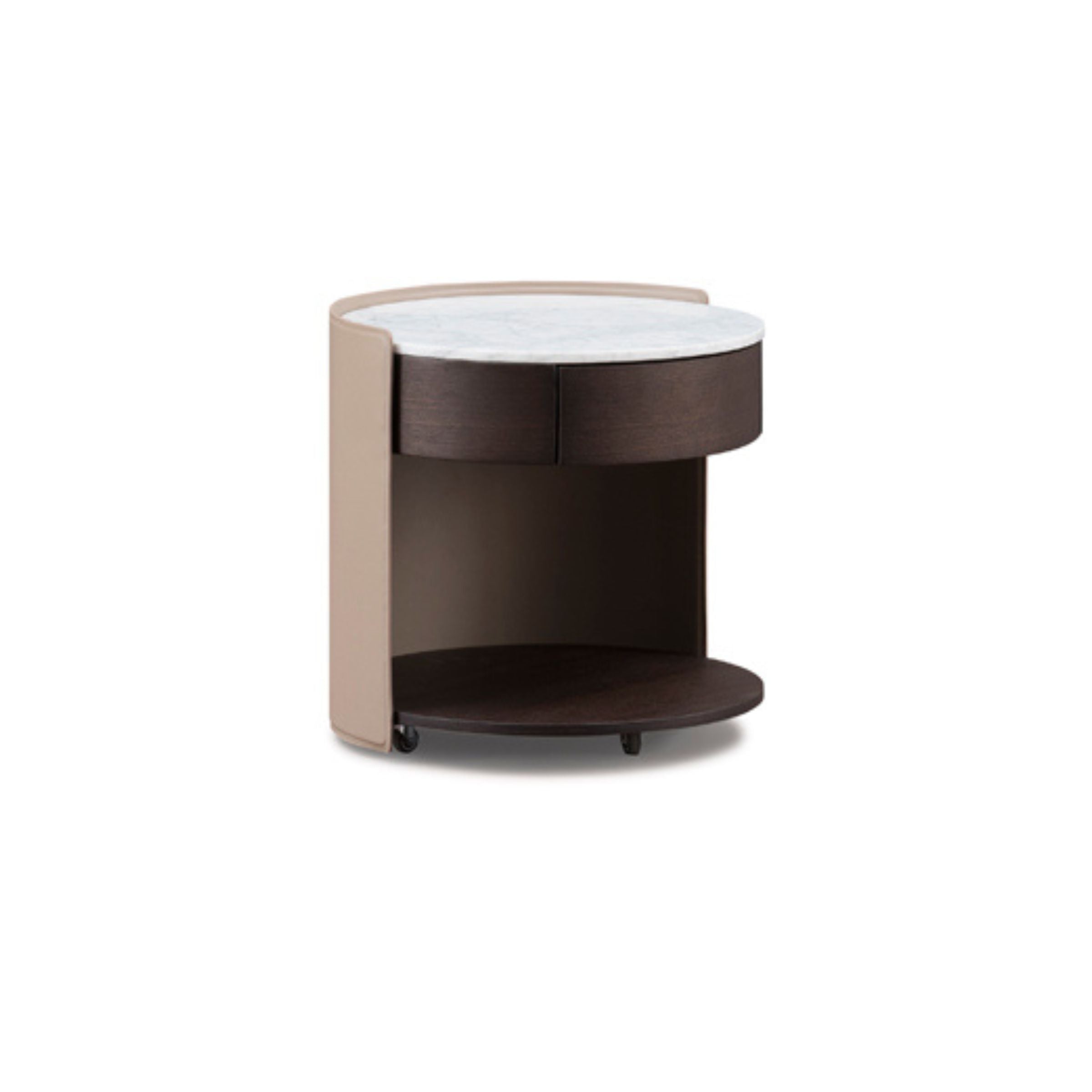 Saddle Leather Bedside Table NS-016