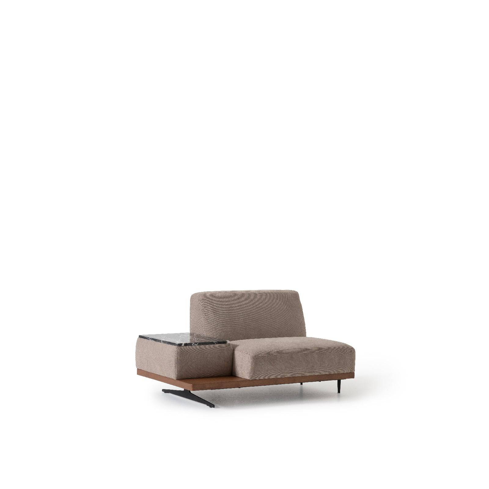 Orissa Sofa Left Module With Arm And Marble Table Orsaim-Leftsofa