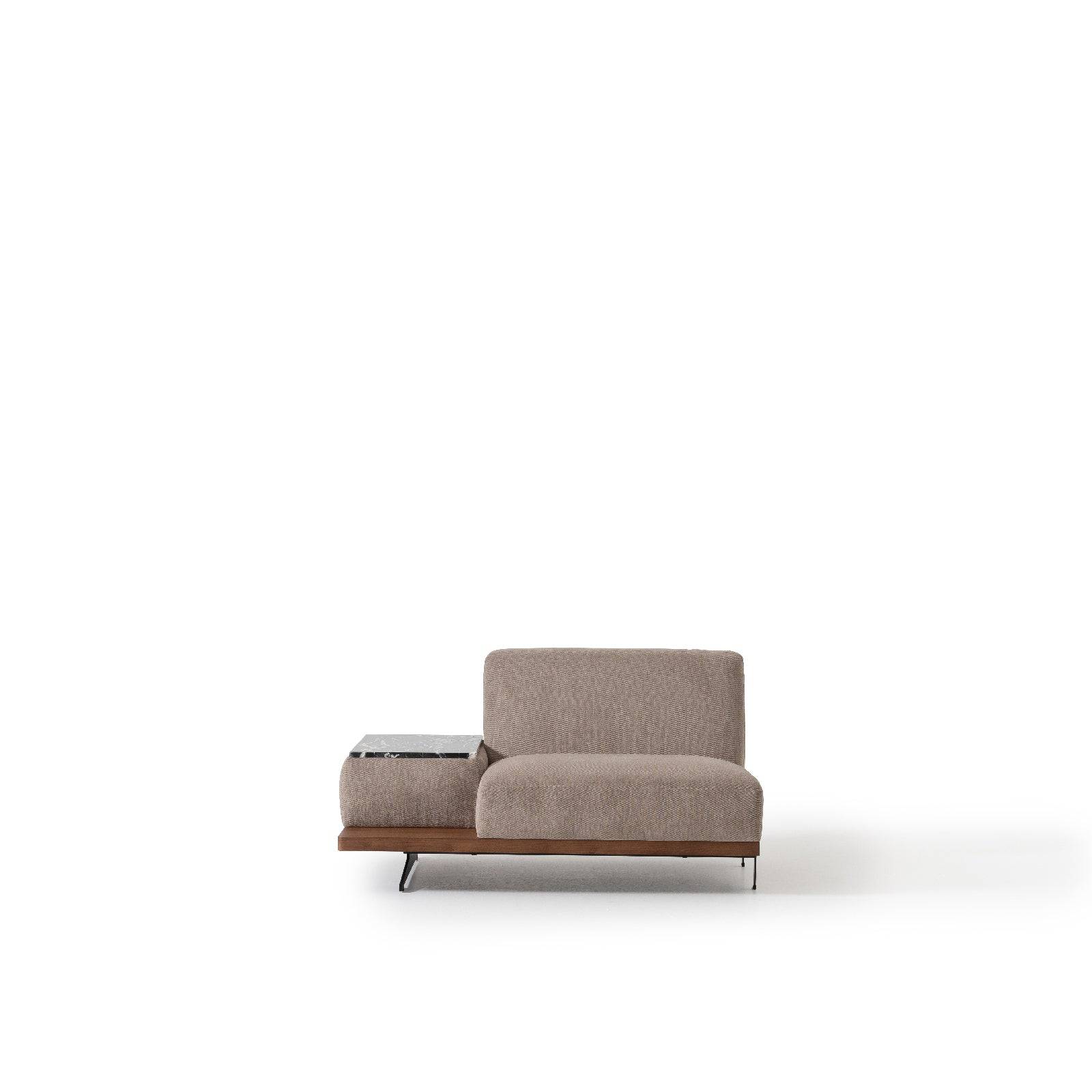 Orissa Sofa Left Module With Arm And Marble Table Orsaim-Leftsofa