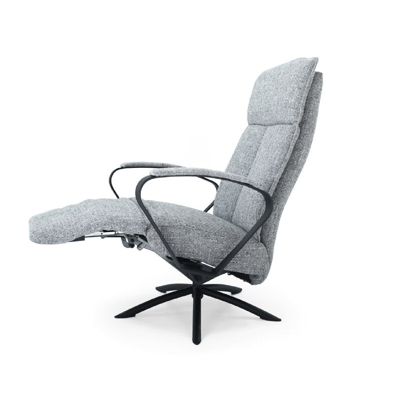 Gray Relax Swivel and Recliner Lounge Chair With Black Legs  SL-HJ5828MFM