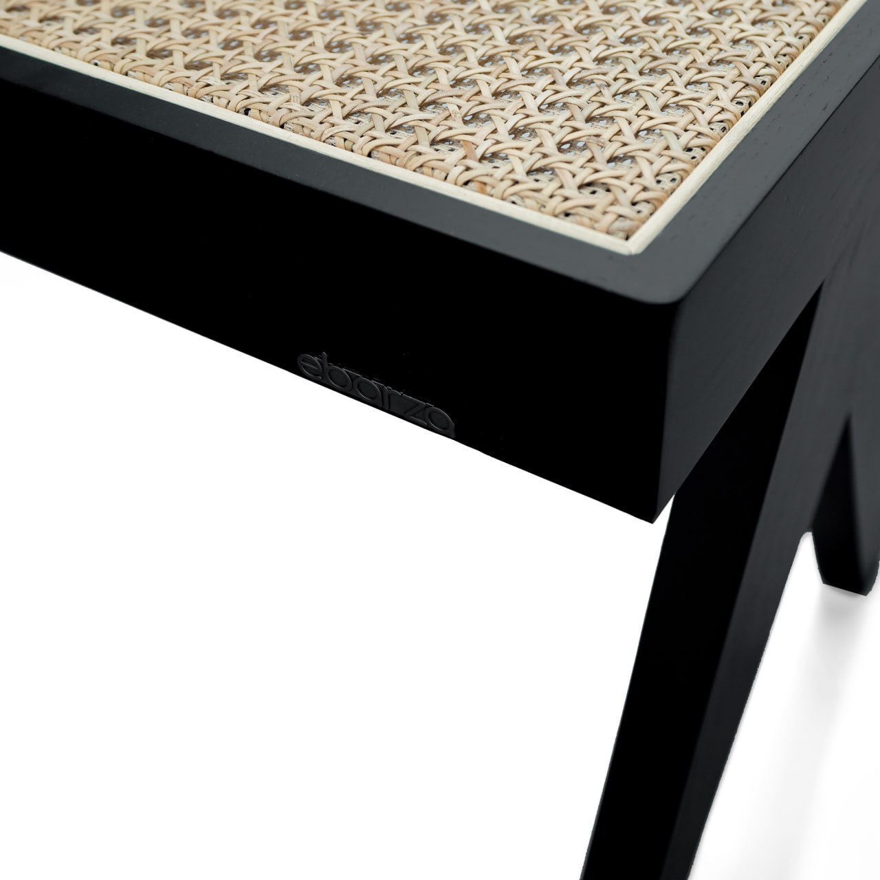 Natural Black with Natural Mesh Wood Bench MLL-WB01Black