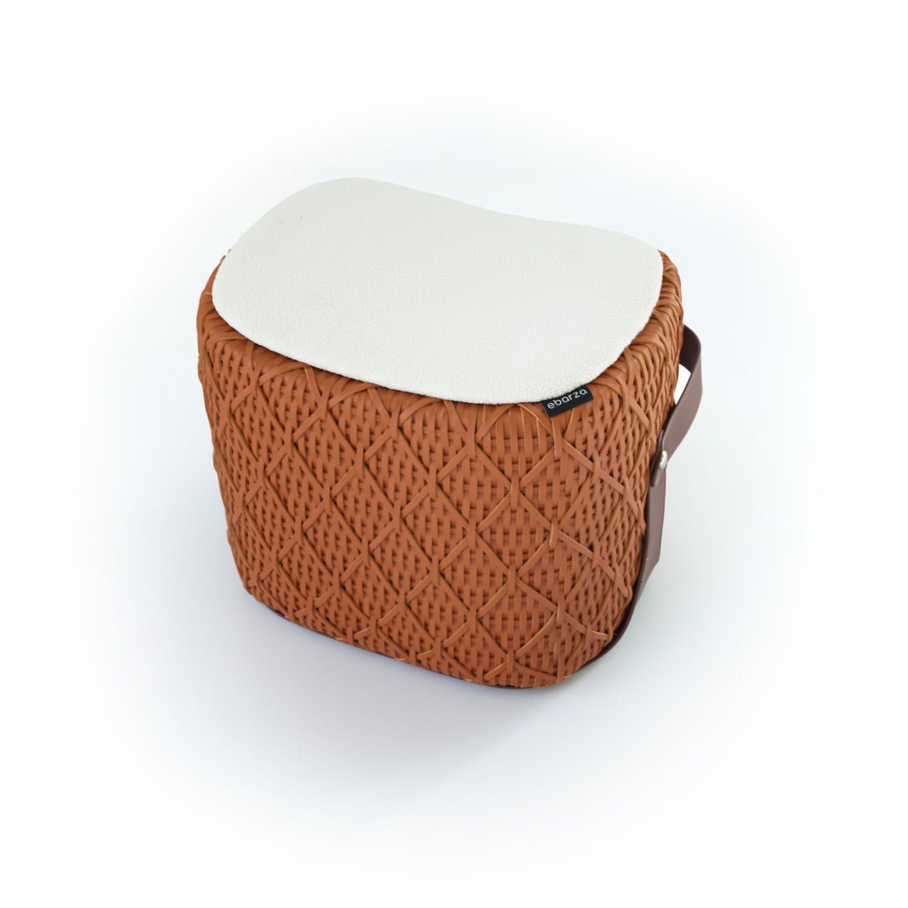 Saddle Leather Ottoman MLL-A57-Orange