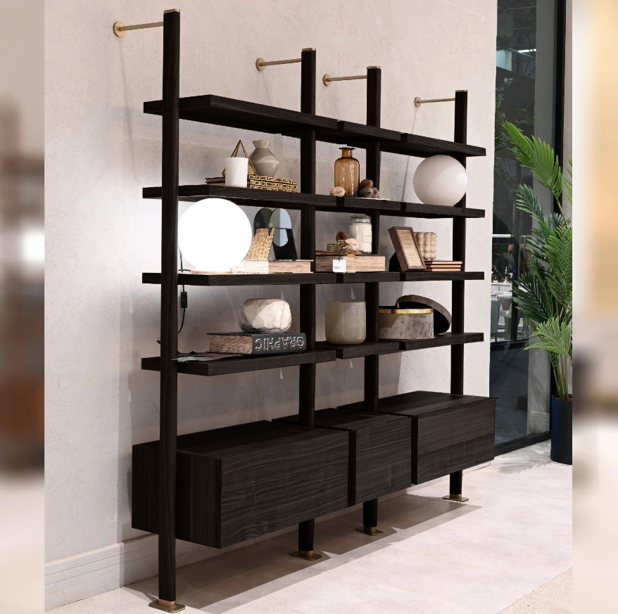 Wagon Black Bookcase/ Bookshelf-Black