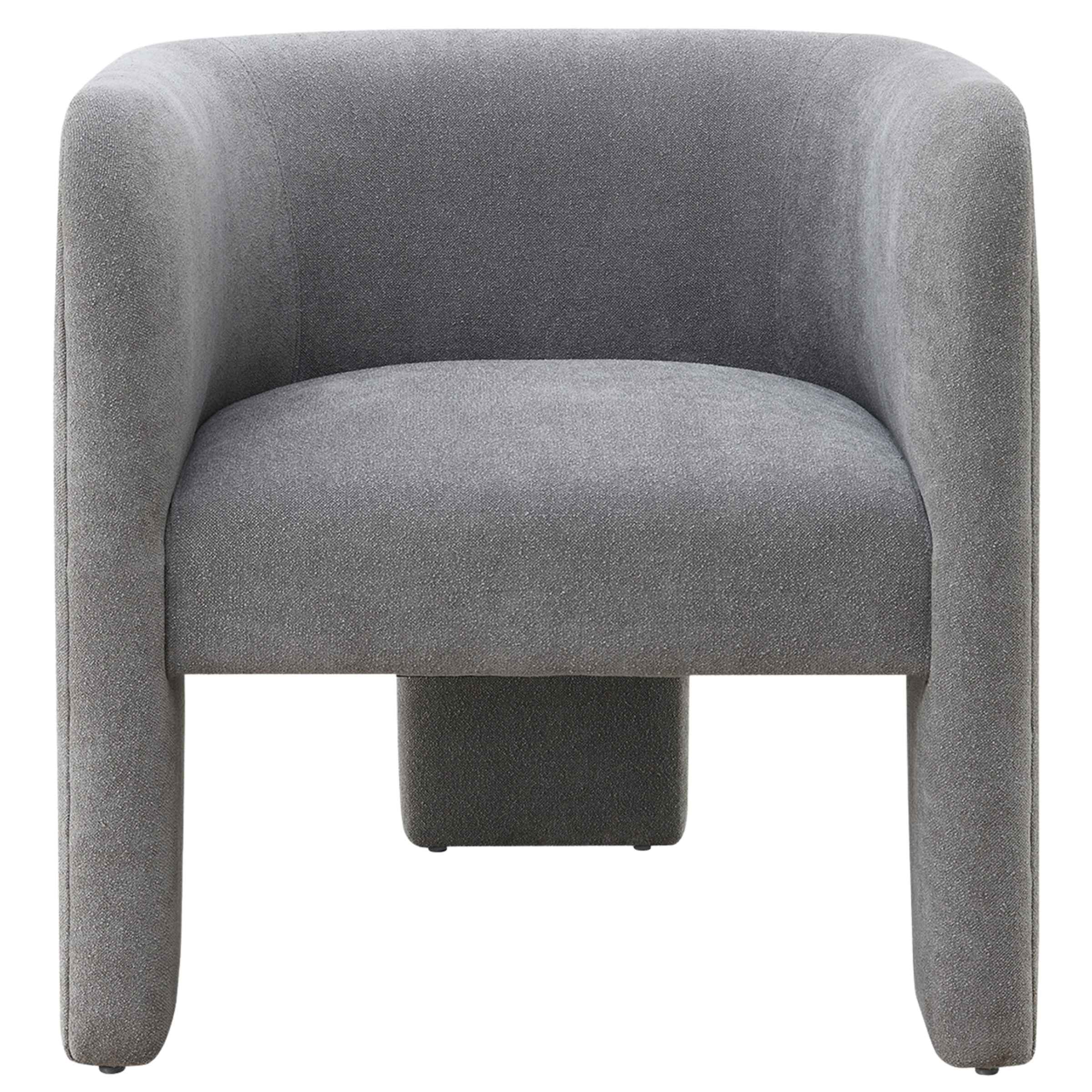 Rounded Back Tripod Chair - Grey 17044-01