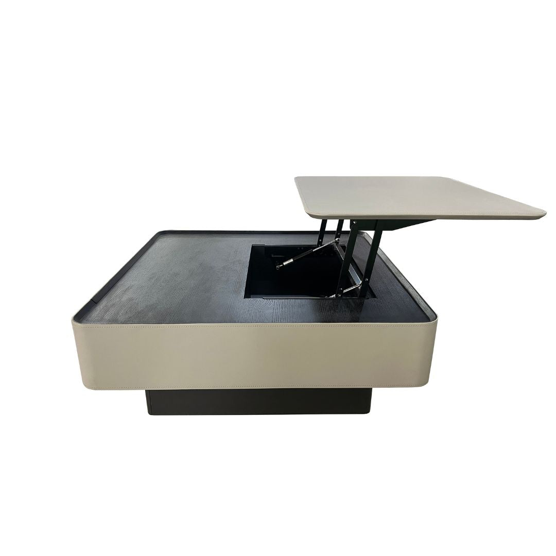 Saddle Leather Veneer Coffee Table MLL-D110