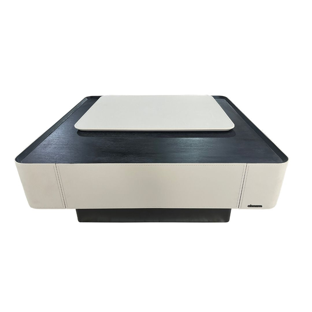 Saddle Leather Veneer Coffee Table MLL-D110